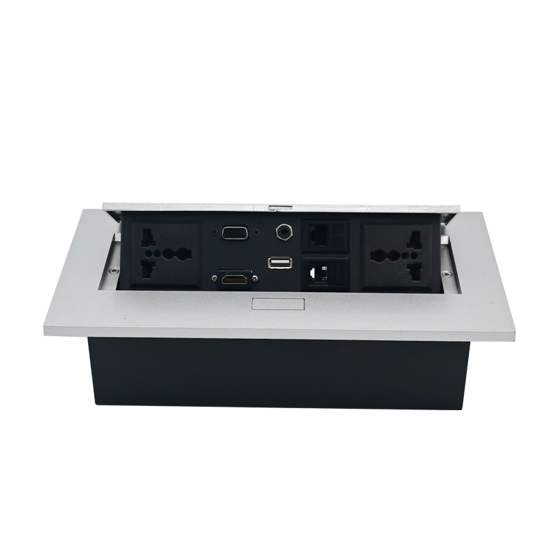 2个通用插座+1 VGA+1 HDMI+1音频+1USB数据+1电话+1网络