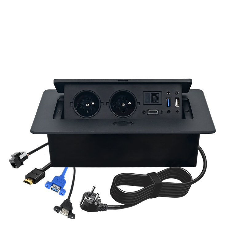 2个法式电源插+1HDMI+2 USB数据