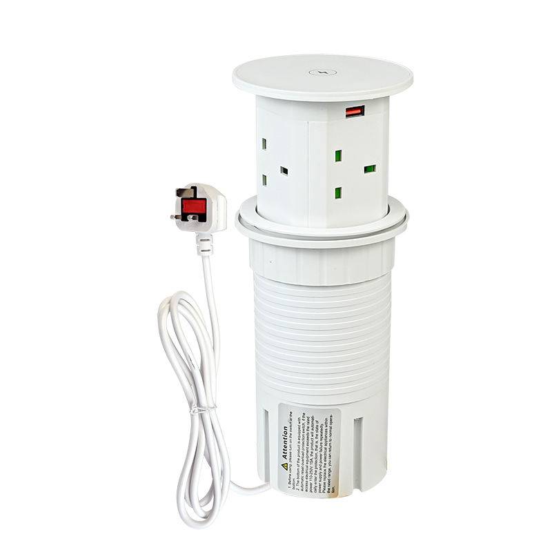 Pneumatic lifting hidden socket 